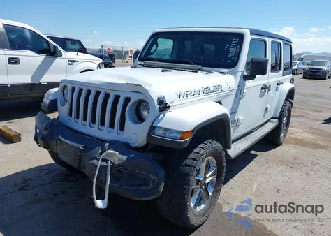 2019 Jeep Wrangler Unlimited Sahara 4X4 из США, поврежденный, VIN 1C4HJXEG9KW553082
